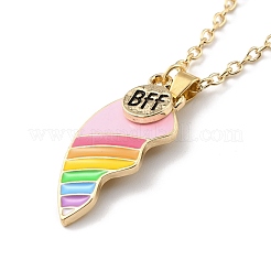 Bff/beste Freunde für immer Halsketten mit Anhänger aus Legierung&nbsp;X-NJEW-K124-02C-G