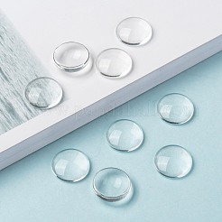 Cabochons en verre transparent&nbsp;GGLA-R026-15mm