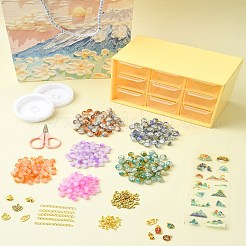 Kit fai da te per realizzare braccialetti con perline in vetro soffiato&nbsp;DIY-FZC0001-01D