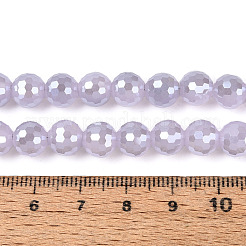 Chapelets de perles en verre opaque de couleur unie&nbsp;GLAA-TAC0009-05B-02