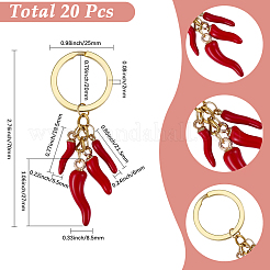20 pendentif en alliage émaillé piment fort&nbsp;KEYC-SC00060