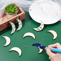Kits de fabrication de boucles d'oreilles en forme de goutte de lune&nbsp;DIY-SC0018-65