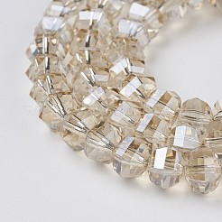 Chapelets de perles en verre électroplaqué&nbsp;EGLA-L012-A-PL02