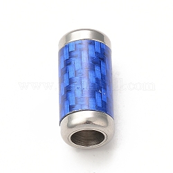 Cierres magnéticos de 303 acero inoxidable, columna, color acero inoxidable, azul real, 21x10x10mm, diámetro interior: 6 mm y 7 mm, columna pequeña: 9x7 mm, diámetro interior: 6 mm