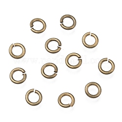 Anillos de salto abiertos anillos de salto de latón, sin plomo y cadmio, Bronce antiguo, 5x1mm, 18 calibre, diámetro interior: 3 mm, aproximamente 6000 unidades / 500 g