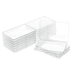 Полипропиленовые (пп) пластиковые ящики, контейнеры для хранения бисера, с откидной крышкой, прямоугольные, белые, 10x6.95x0.9 см, Внутренний размер: 9.5x6.3 см, 30 шт / коробка