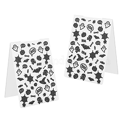 Chemises de gaufrage en plastique, pochoirs de gaufrage concaves-convexes, pour la décoration d'album photo artisanal, motif sur le thème d'halloween, 148x105x3mm