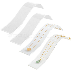 Acrylic Necklaces Display Holder, for Bracelets, Necklaces Show, Clear, 20x3.9x0.3cm