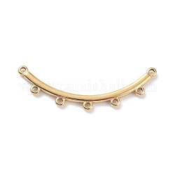 Boho Style 304 Stainless Steel Multi-Strand Links, Curved Stick, Golden, 14x41x2mm, Hole: 1.4mm