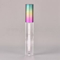 DIY Empty Lipstick Bottle, Lip Gloss Tube, Lip Balm Tube, with Cap, Colorful, 11.55x1.65x1.65cm, Capacity: 6~7ml