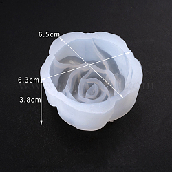 Silicone Molds, Resin Casting Molds, For UV Resin, Epoxy Resin Jewelry Making, Flower, White, 65x63x38mm