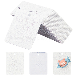 Пластиковые карты для брошей, прямоугольные, серебряные, 2-7/8x2-1/8x3/8 дюйм (7.3x5.3x0.9 см)