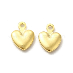 Brass Charms, Cadmium Free & Lead Free, Heart Charm, Long-Lasting Plated, Real 24K Gold Plated, 11x8.5x2mm, Hole: 1.5mm