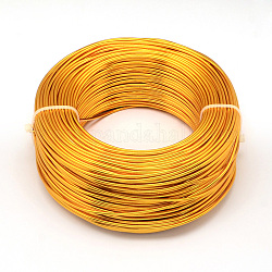 Fil d'aluminium rond, fil d'artisanat en métal pliable, pour la fabrication artisanale de bijoux bricolage, orange, 4 jauge, 5.0mm, 10m/500g (32.8 pieds/500g)