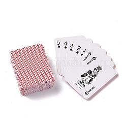 Mini poker di carta, carte da gioco in miniatura, giocattoli per bambini, bianco, 40x30x0.25mm, 54 pc / set
