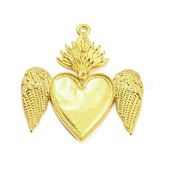 Basi di ciondoli rhinestone in lega, cuore con le ali, oro, misura per strass: 1.4mm, 43x42x3mm, Foro: 1.7 mm
