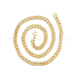Herren-Halskette aus 201 Figaro-Ketten aus Edelstahl, golden, 19.69 Zoll (50 cm), breit: 7 mm