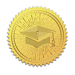 Craspire 25 pz corona adesivi in lamina d'oro in rilievo 2 cappello di laurea sigilli autoadesivi certificato medaglia decorazione adesivo per la laurea sigilli notarili aziendali buste diplomi premi