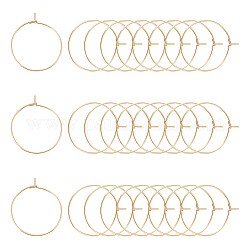 Unicraftale circa 50pz 304 impostazioni di orecchini in oro ipoallergenico in acciaio inossidabile, adatto per le donne semplici ganci per orecchini