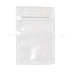 食品グレードの透明ペット プラスチック ジップ ロック バッグ  再封可能なバッグ  長方形  透明  12x8x0.016cm  片側の厚さ：3.1ミル（0.08mm）