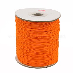 Nylon Thread, Nylon Jewelry Cord for Bracelets Making, Round, Dark Orange, 1mm in diameter, 225yards/roll