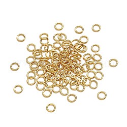 304 Edelstahl offenen Ringe springen, echtes 18k vergoldet, 20 Gauge, 5x0.8 mm, Innendurchmesser: 3.4 mm