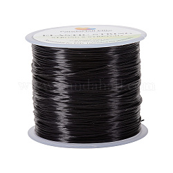 Pandahall 1 rotolo 0.8mm di spessore filo di fibra elastica nero fili elasticizzati elastici perline cordino per braccialetti collana creazione di gioielli 60 m