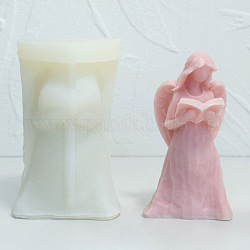 Stampi in silicone per candele angelo, per la realizzazione di candele profumate, bianco, 7x6.5x12cm