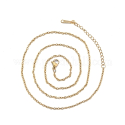 304 collar de cadenas de cable de acero inoxidable para hombres y mujeres, dorado, amplia: 2 mm, 19.69 pulgada (50 cm)