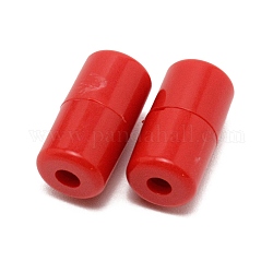 Cierres de rosca de plástico, para hebillas de cordones, columna, ladrillo refractario, 18x9.5mm, agujero: 3 mm