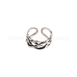 925 anelli da polso in argento sterling, anelli aperti, argento antico