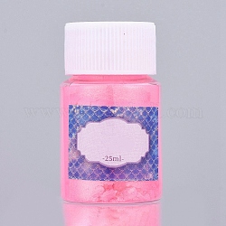 Перламутровый слюдяной пигмент жемчужный порошок, для уф-смолы, эпоксидная смола и изготовление ювелирных изделий для ногтей, ярко-розовый, Бутылка: 29x50 мм, о 6~7 г / бутылка