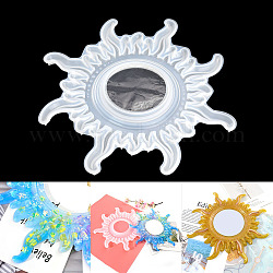 Moldes de espejo de silicona de grado alimenticio diy, moldes de resina, para resina uv, fabricación artesanal de resina epoxi, Luna Sol, patrón de sol, 280x14mm