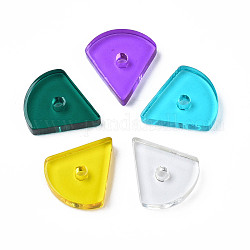 Abalorios de acrílico transparentes, triángulo, color mezclado, 14.5x13.5x2.5~3mm, agujero: 1.8 mm