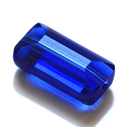 Abalorios de cristal austriaco de imitación, aaa grado, facetados, Rectángulo, azul, 10x15.5x7mm, agujero: 0.9~1 mm