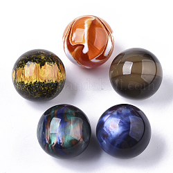Украшения дисплея драгоценного камня имитация смолы, круглые, разноцветные, 50 мм
