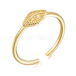 925 серебряное кольцо-манжета с конским глазом для женщин, золотые, размер США 4 1/4 (15 мм)