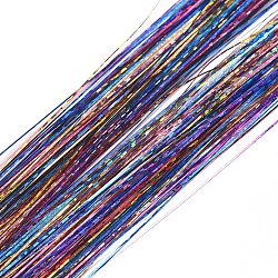 Laserfaser-Haarperücke, Haarverlängerungszubehör, für festliche Cosplay-Perückenpartys, Farbig, 93 cm