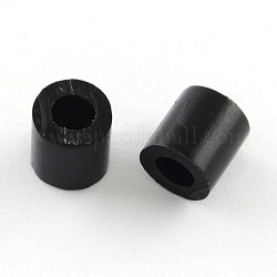 Пэ поделок Melty бисером hama бисер бусы заправки, трубка, чёрные, 3~3.3x2.5~2.6 мм