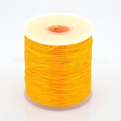 Flat Elastic Crystal String, Elastic Beading Thread, for Stretch Bracelet Making, Orange, 0.5mm, about 546.8 yards(500m)/roll