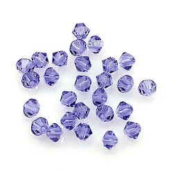 Austrian Crystal Beads, 5301, Faceted Bicone, 539_Tanzanite, 4x4mm, Hole: 4mm