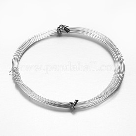 Nbeads 1 Rouleau 2.5mm Fil D'Aluminium(Calibre 10), 35 M Fil En Aluminium Argenté Pour L'Artisanat De Bijoux Fabrication De Modèles Armatures Et