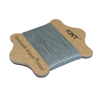 Cuerda de nylon encerado, gris, 0.65mm, aproximadamente 21.87 yarda (20 m) / tarjeta