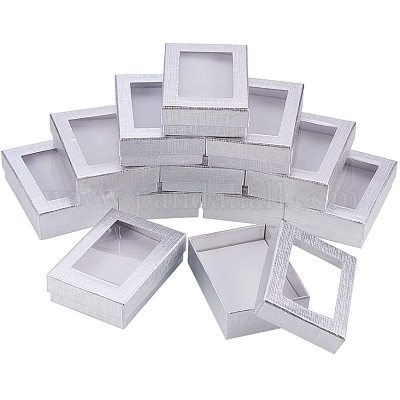 Caja de Collar Caja de Anillo Cajas de cartón para Joyas Caja de Pendientes 3.54 x 2.56 x 1.1 Pulgadas Caja de Regalo de cumpleaños NBEADS Caja de Regalo 30 Piezas con Acolchado 