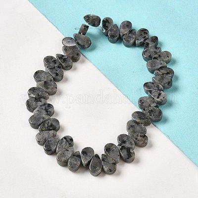 Brins de perles de larvikite naturelles&nbsp;G-B064-B63-1