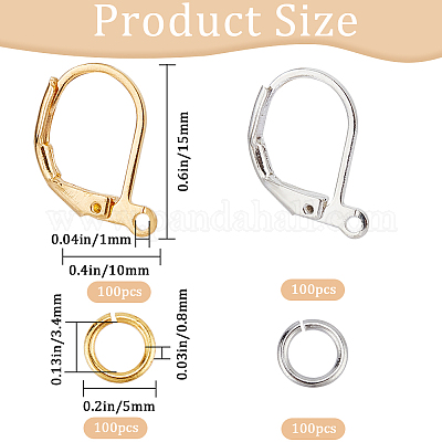 50 Pcs Clip-On Earrings Clips Per Orecchini Kit Fare - Foto 11