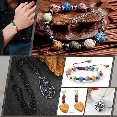 Synthetische Lavasteinperlenstränge&nbsp;X-G-S277-8mm-12-1