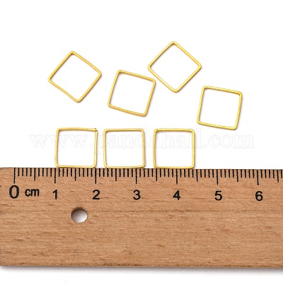 Anneaux de connecteur carrés en laiton&nbsp;EC03010mm-G-1