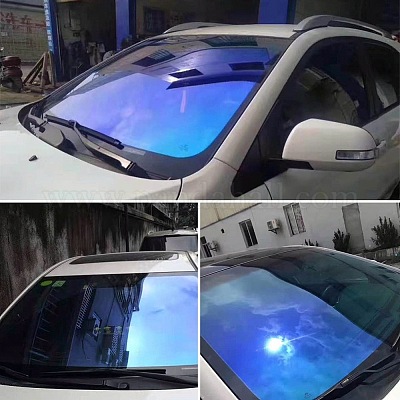 Adesivo di protezione auto pellicole per vetri auto pellicola di protezione  solare parabrezza tenda da sole