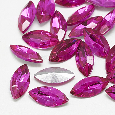 Torna a punta cabochon strass vetro&nbsp;RGLA-T083-5x10mm-09-1